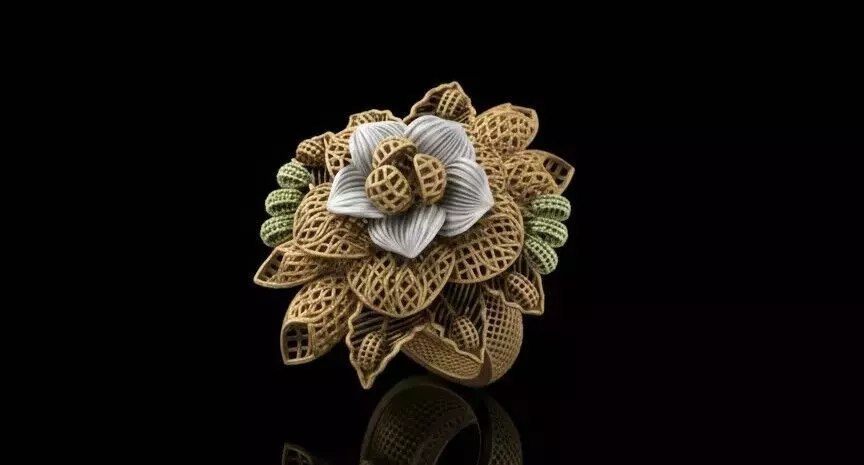 Turkish Couture Floral Rings MGX Master File ONLY 3D print model