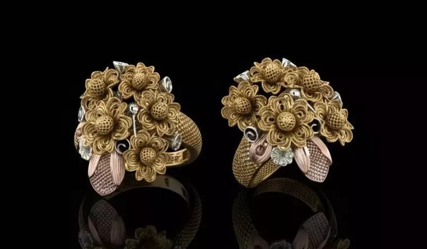 Turkish Couture Floral Rings MGX Master File ONLY 3D print model