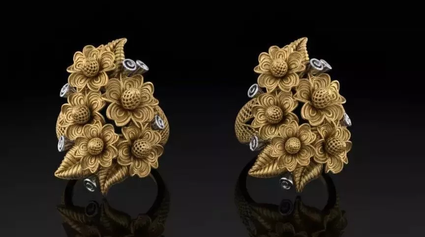 Turkish Couture Floral Rings MGX Master File ONLY 3D print model