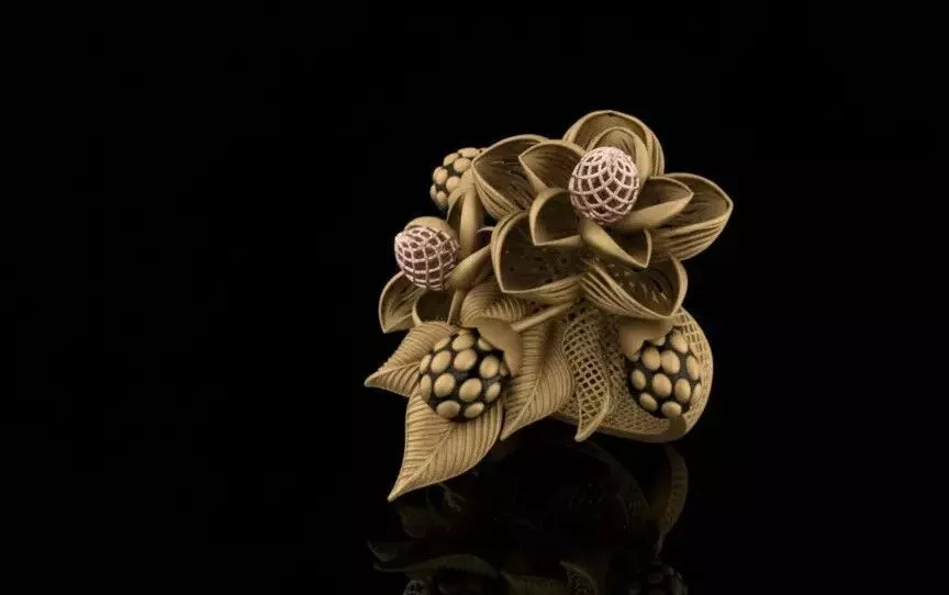 Turkish Couture Floral Rings MGX Master File ONLY 3D print model