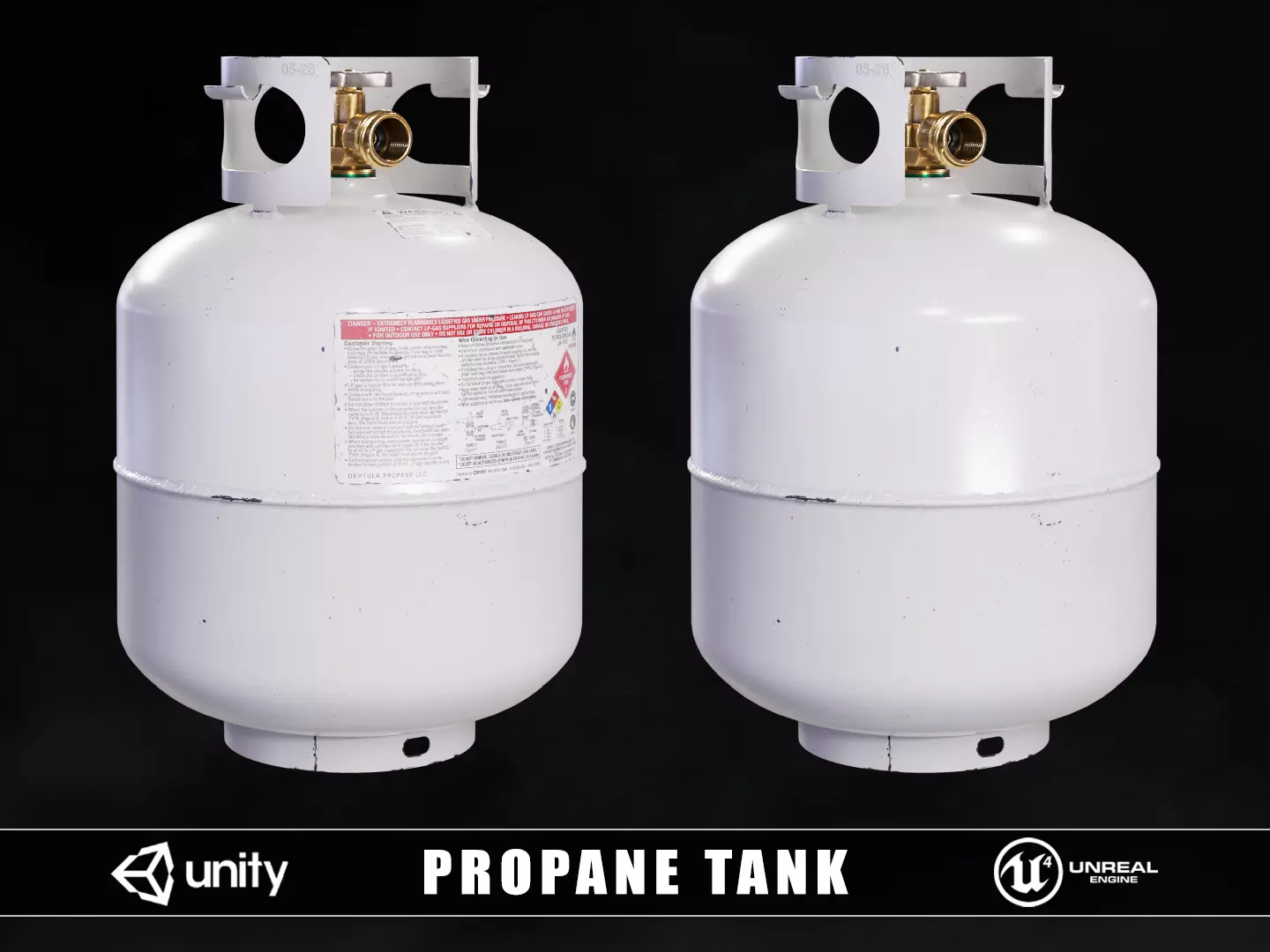 Propane Tank Low-poly 3D model