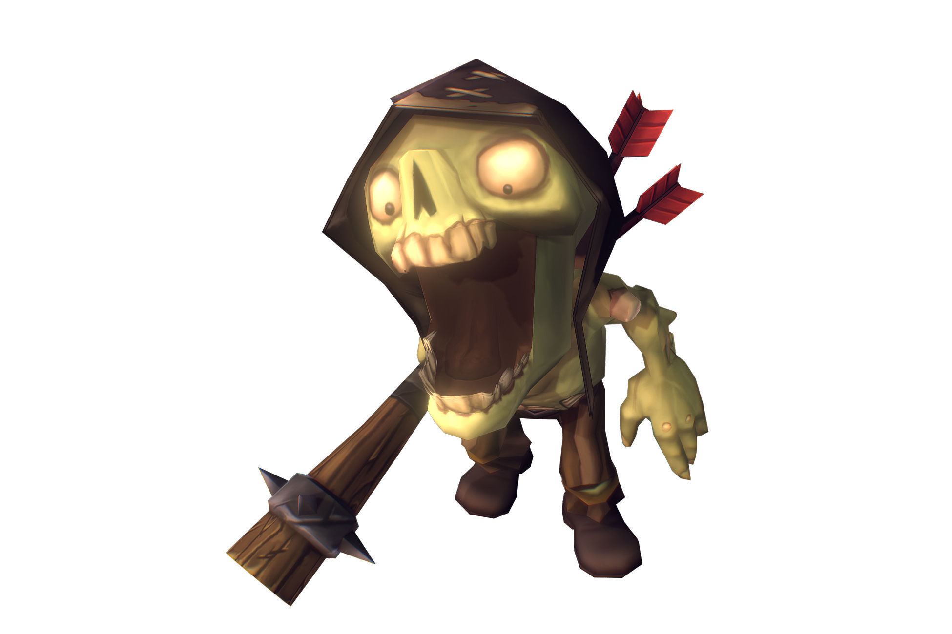 Zombie Commoner - Low Poly Hand Painted Low-poly 3D model_8