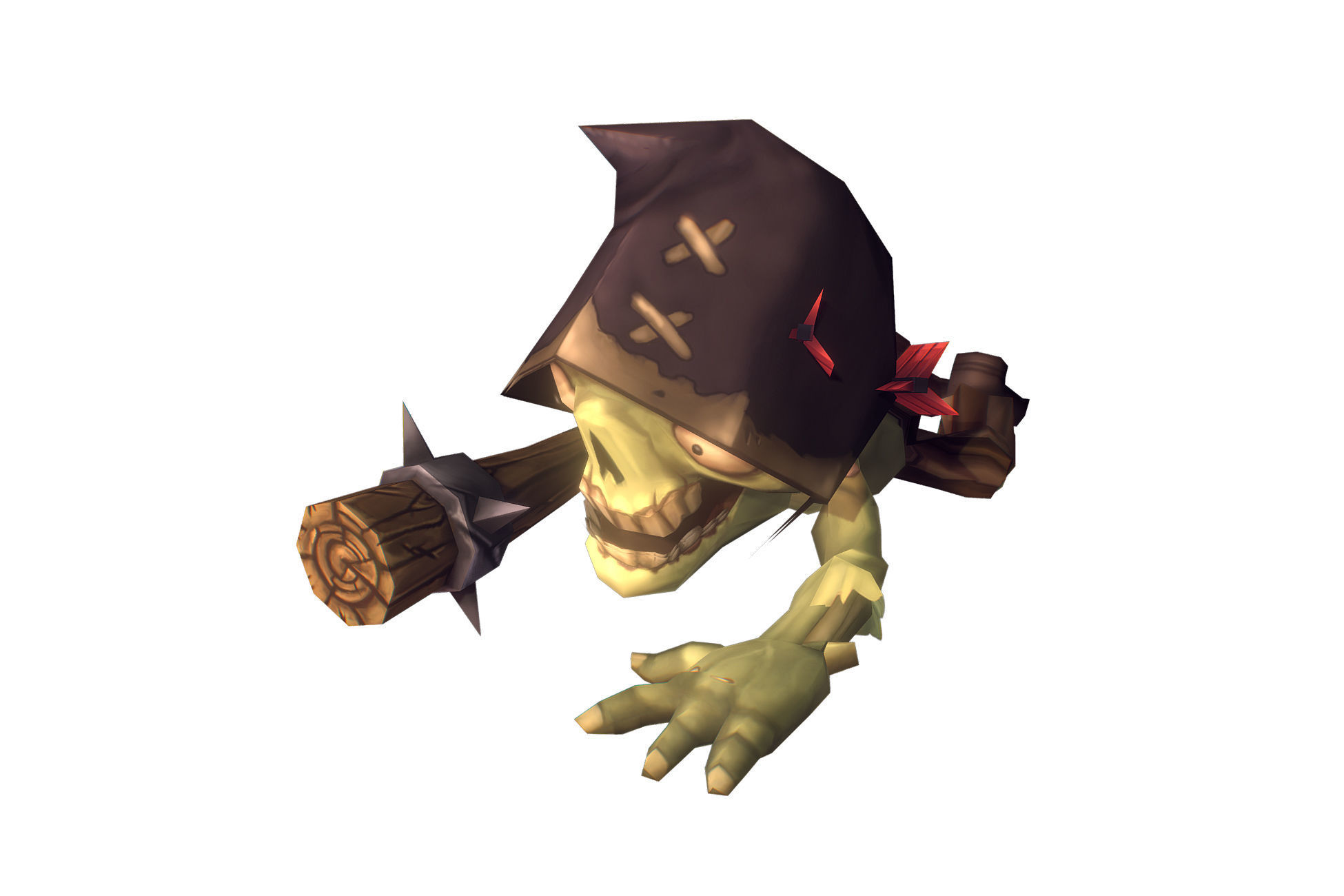 Zombie Commoner - Low Poly Hand Painted Low-poly 3D model_5