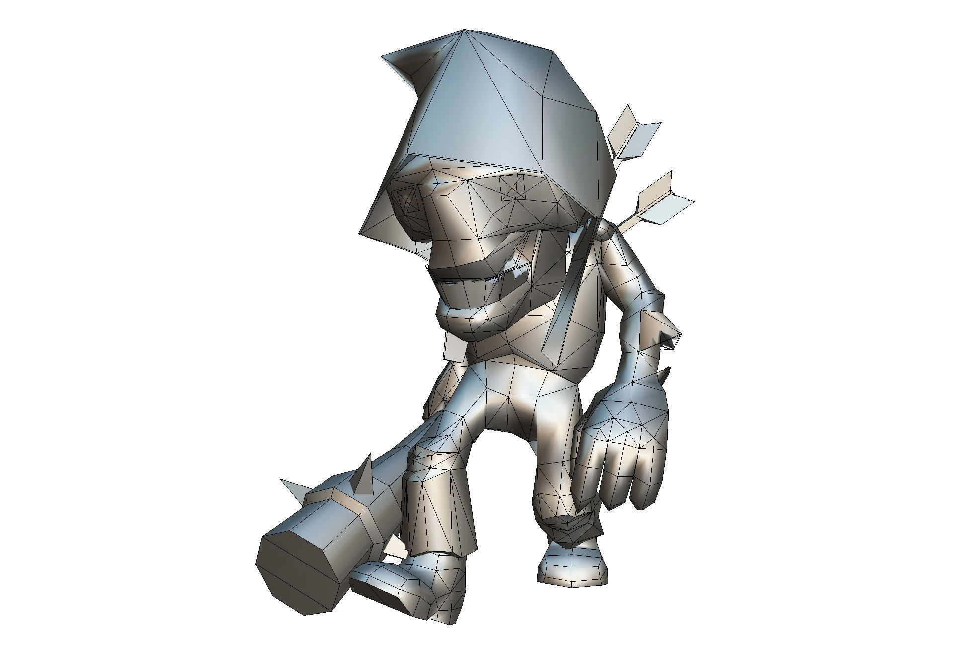 Zombie Commoner - Low Poly Hand Painted Low-poly 3D model_4