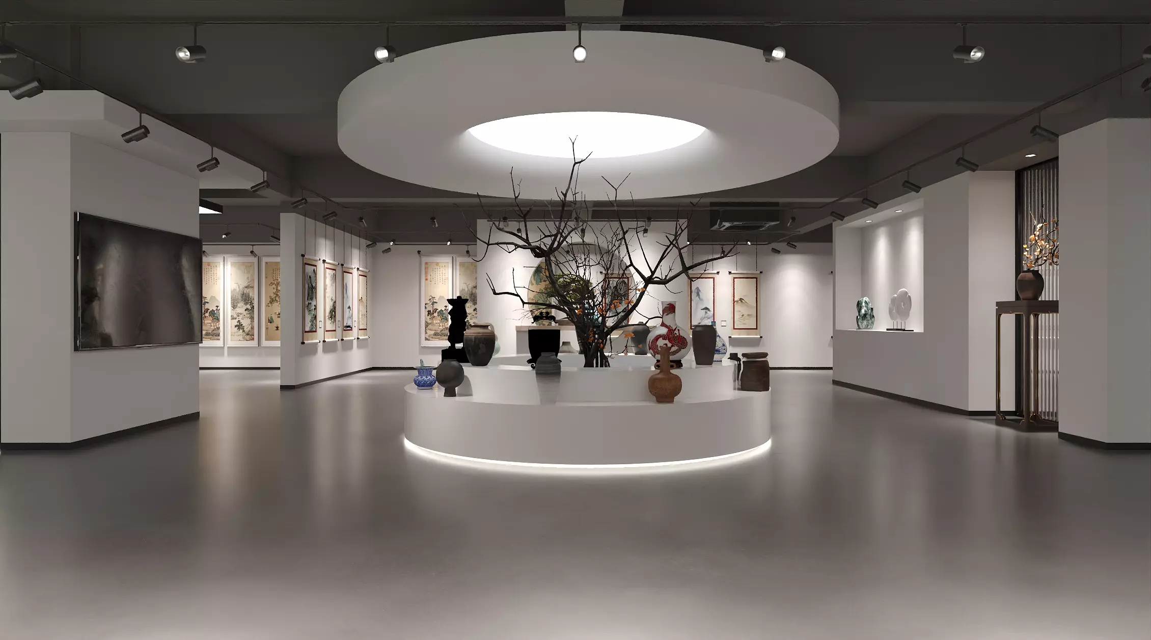 Modern Cultural Art Exhibition Hall Interior 3D model