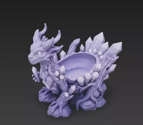 Magic Crystal Planter 3D Model Fantasy Decorative Pot 3D print model