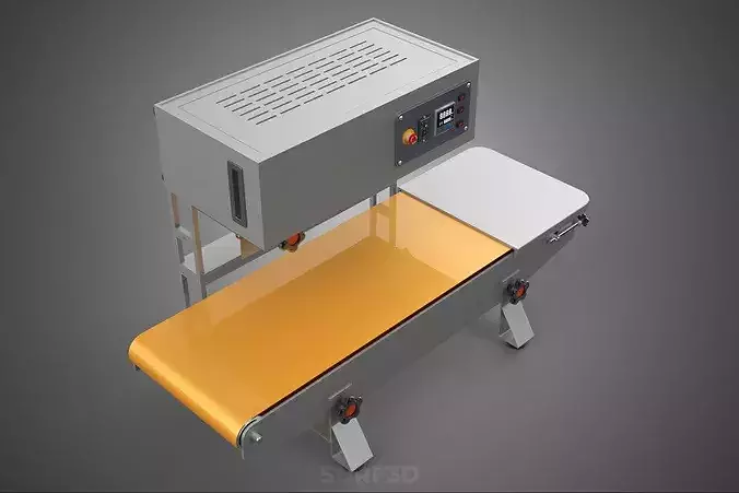 CONTINUOUS BAND HEAT SEALING CONVEYOR BELT BAG PACKAGING MACHINE 3D model 2