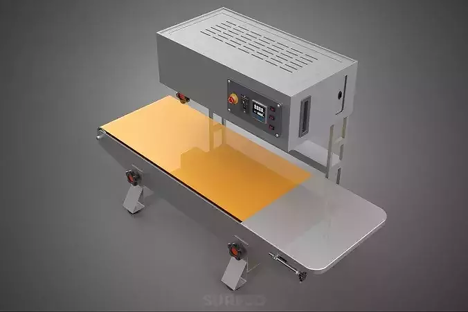 CONTINUOUS BAND HEAT SEALING CONVEYOR BELT BAG PACKAGING MACHINE 3D model 4