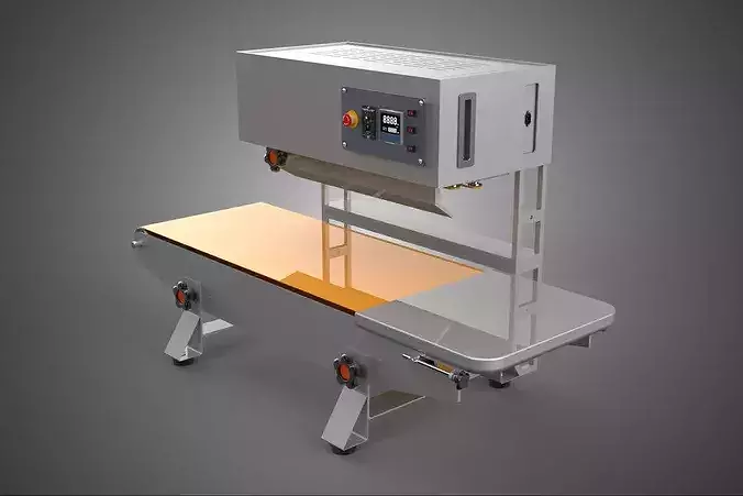 CONTINUOUS BAND HEAT SEALING CONVEYOR BELT BAG PACKAGING MACHINE 3D model