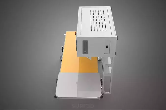 CONTINUOUS BAND HEAT SEALING CONVEYOR BELT BAG PACKAGING MACHINE 3D model 5