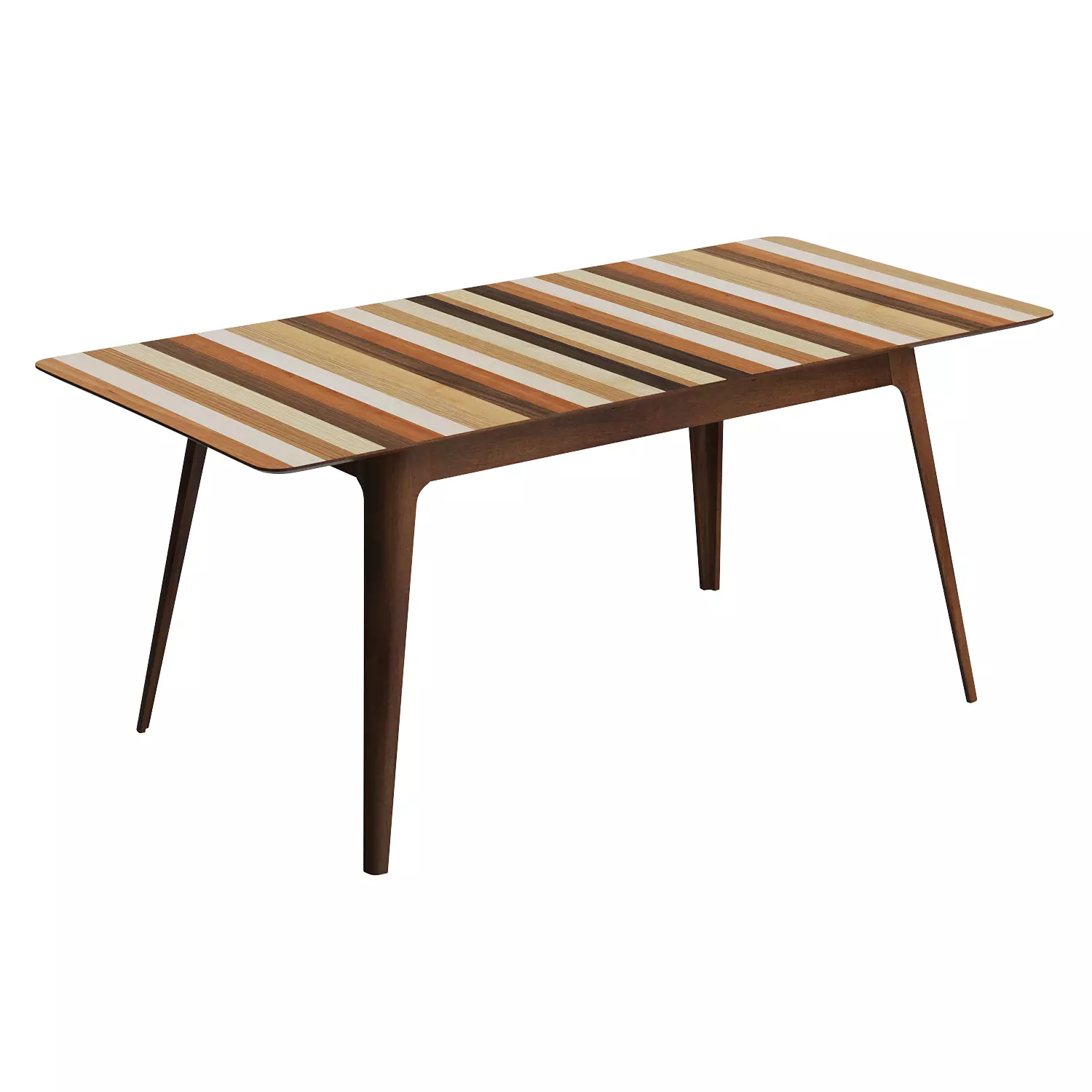 Fargo Mid-Century Multi-Tone Wood Dining Table 3D model