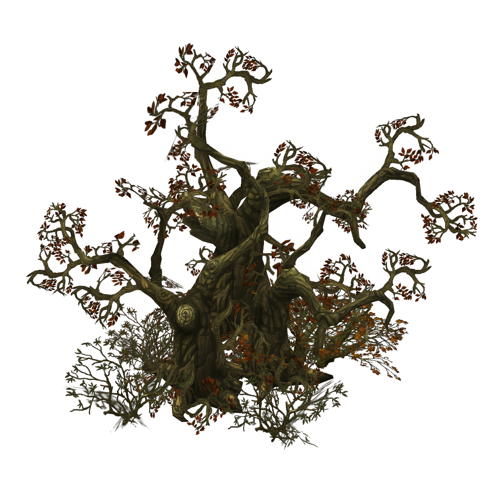 Dead Tree Set - Low Poly Hand Painted Low-poly 3D model_1