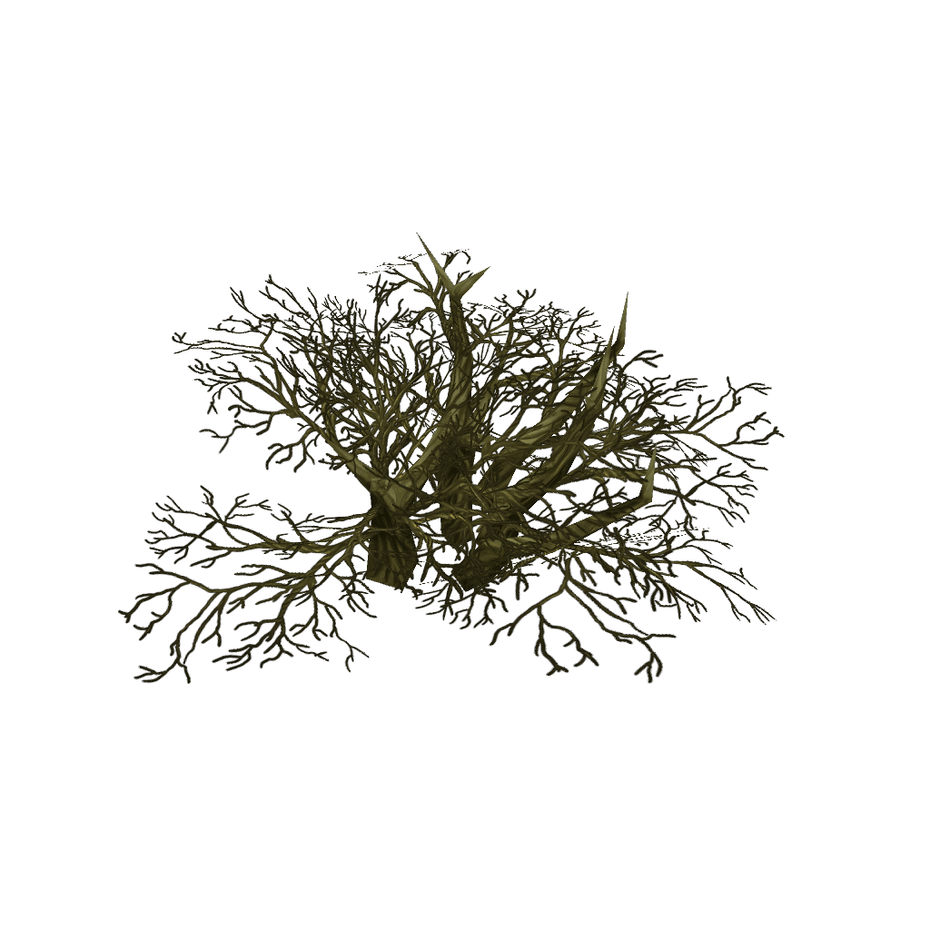 Dead Tree Set - Low Poly Hand Painted Low-poly 3D model_12
