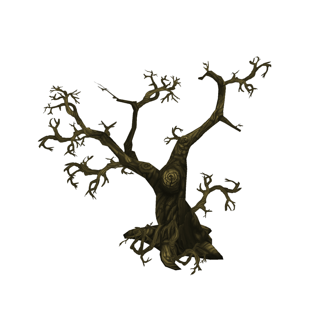 Dead Tree Set - Low Poly Hand Painted Low-poly 3D model_19