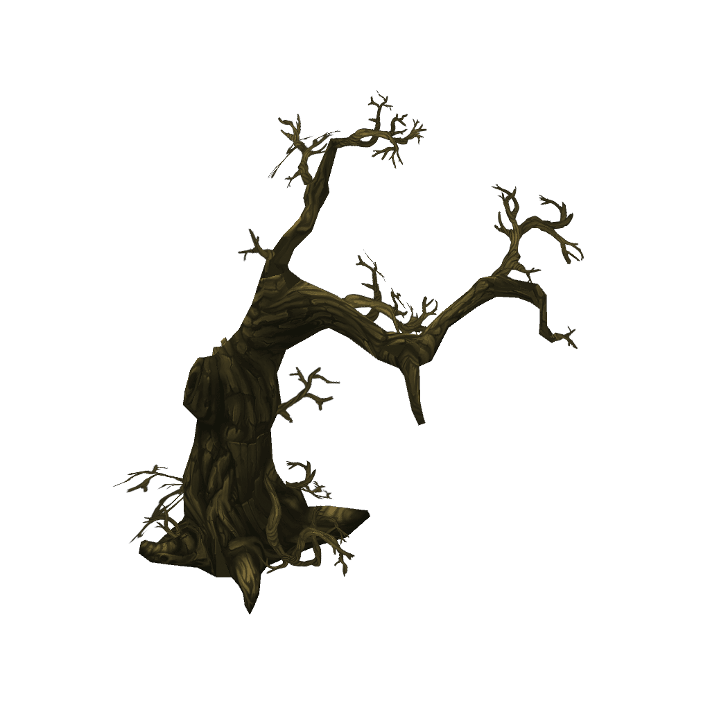 Dead Tree Set - Low Poly Hand Painted Low-poly 3D model_14
