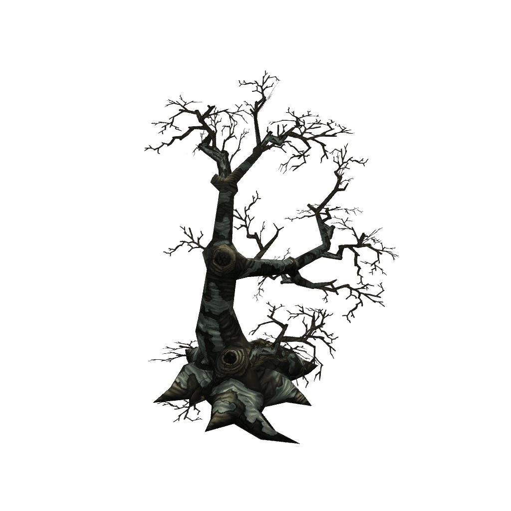 Dead Tree Set - Low Poly Hand Painted Low-poly 3D model_24