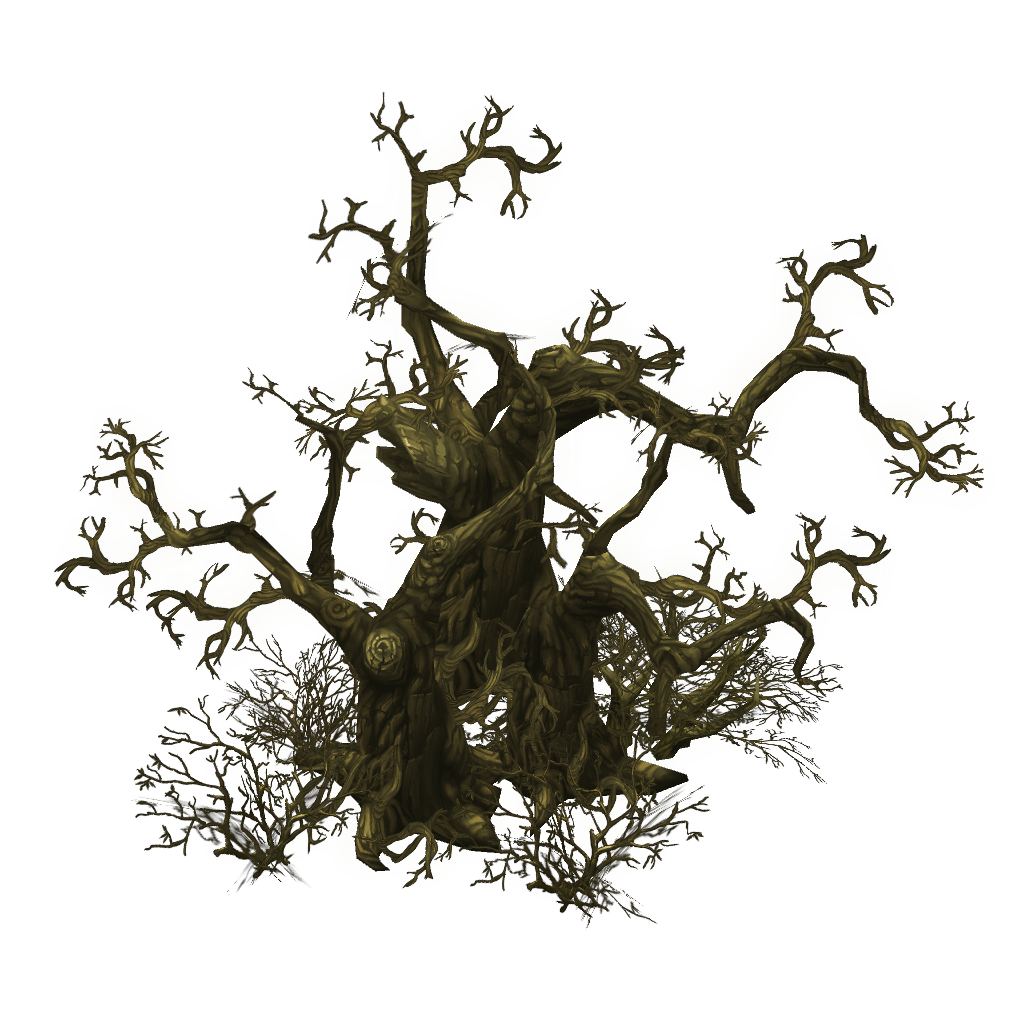 Dead Tree Set - Low Poly Hand Painted Low-poly 3D model_2