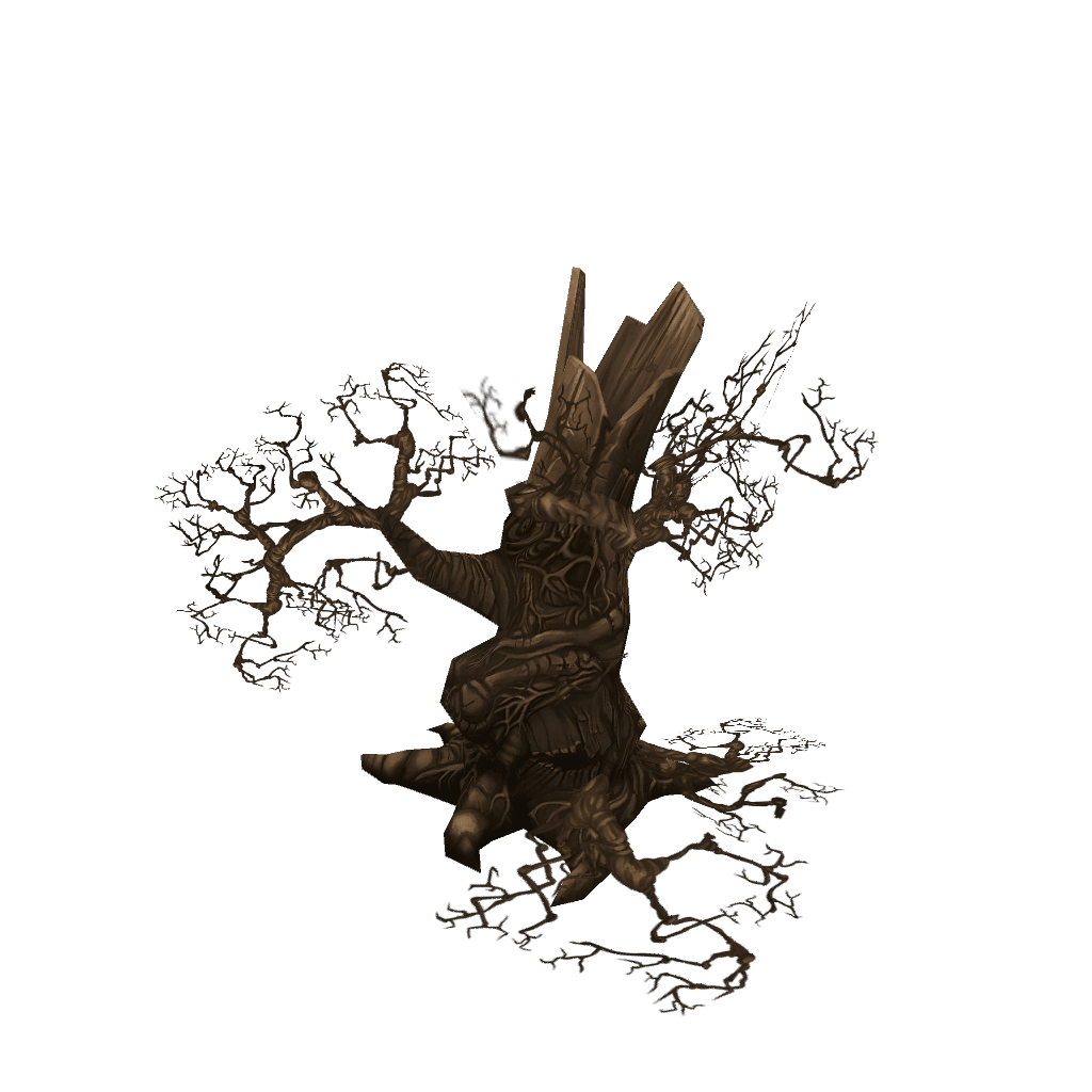 Dead Tree Set - Low Poly Hand Painted Low-poly 3D model_33