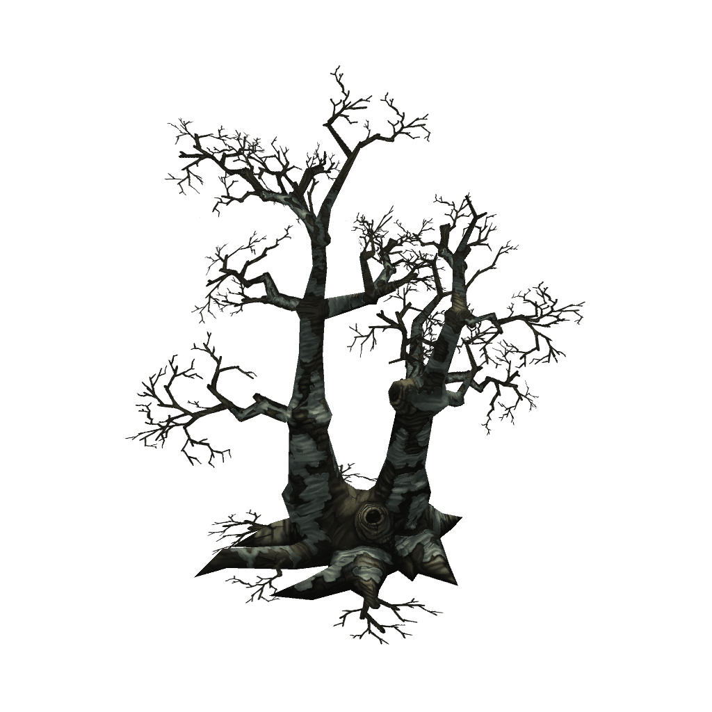 Dead Tree Set - Low Poly Hand Painted Low-poly 3D model_22