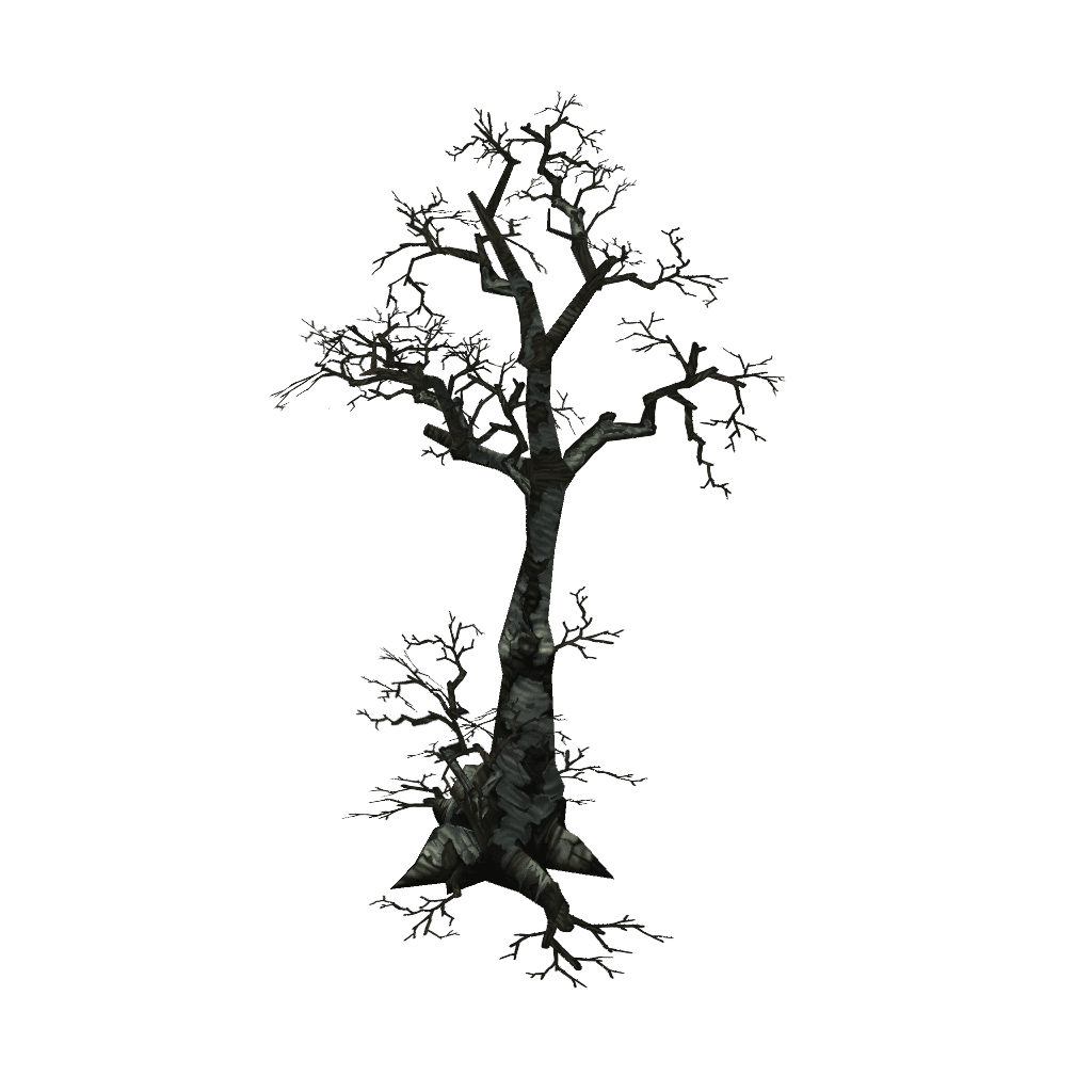 Dead Tree Set - Low Poly Hand Painted Low-poly 3D model_26