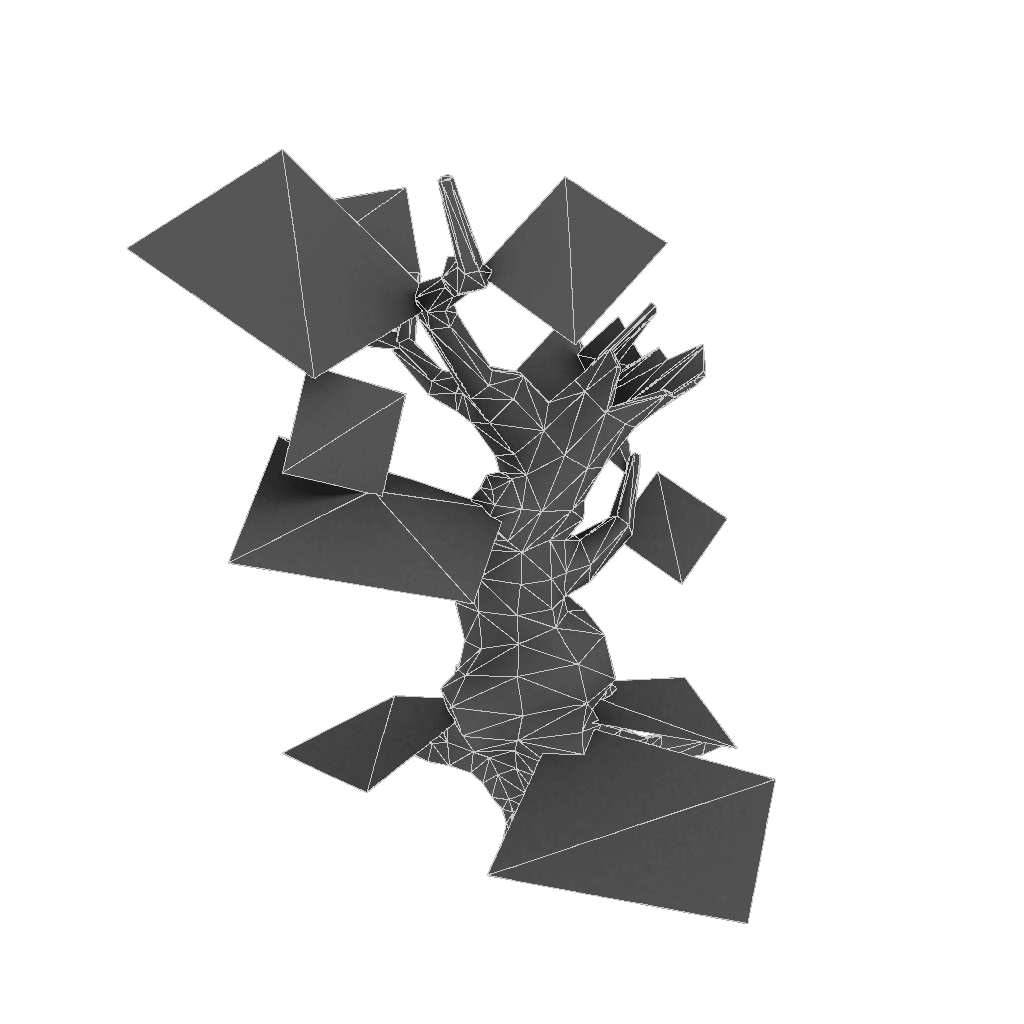 Dead Tree Set - Low Poly Hand Painted Low-poly 3D model_30