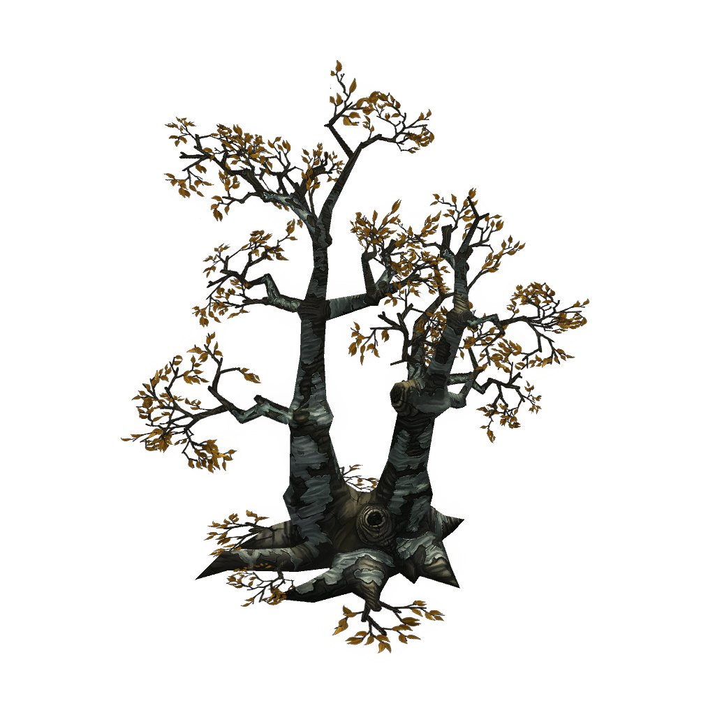 Dead Tree Set - Low Poly Hand Painted Low-poly 3D model_21