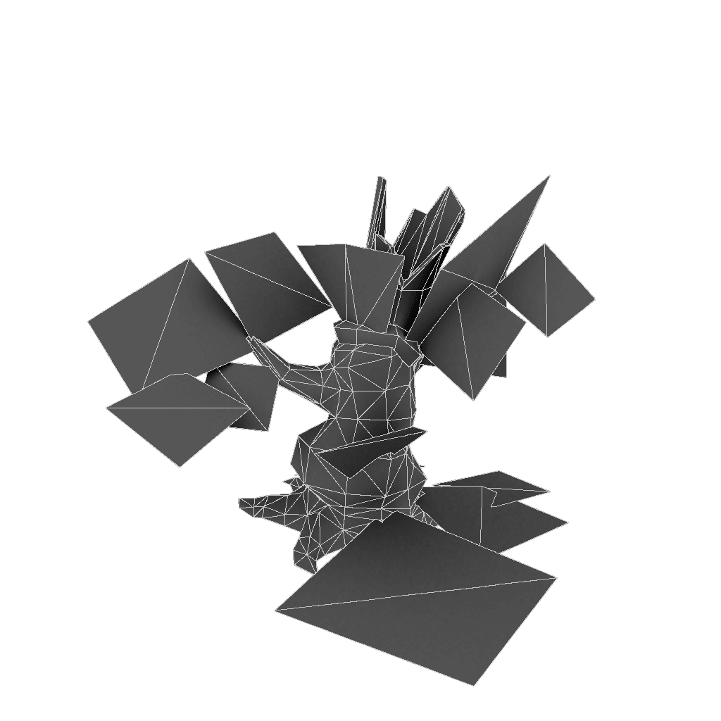 Dead Tree Set - Low Poly Hand Painted Low-poly 3D model_34