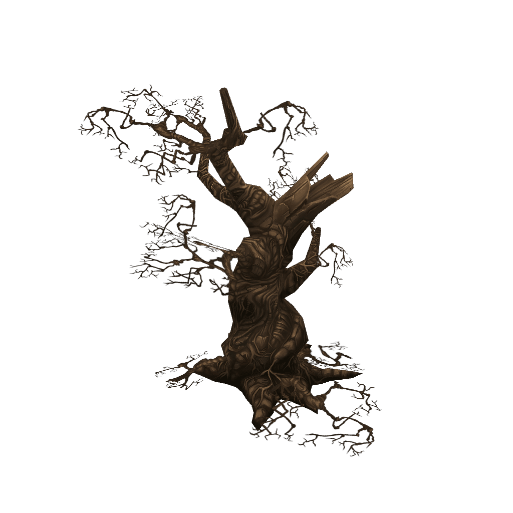 Dead Tree Set - Low Poly Hand Painted Low-poly 3D model_29