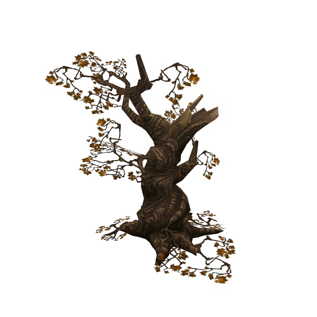 Dead Tree Set - Low Poly Hand Painted Low-poly 3D model_28