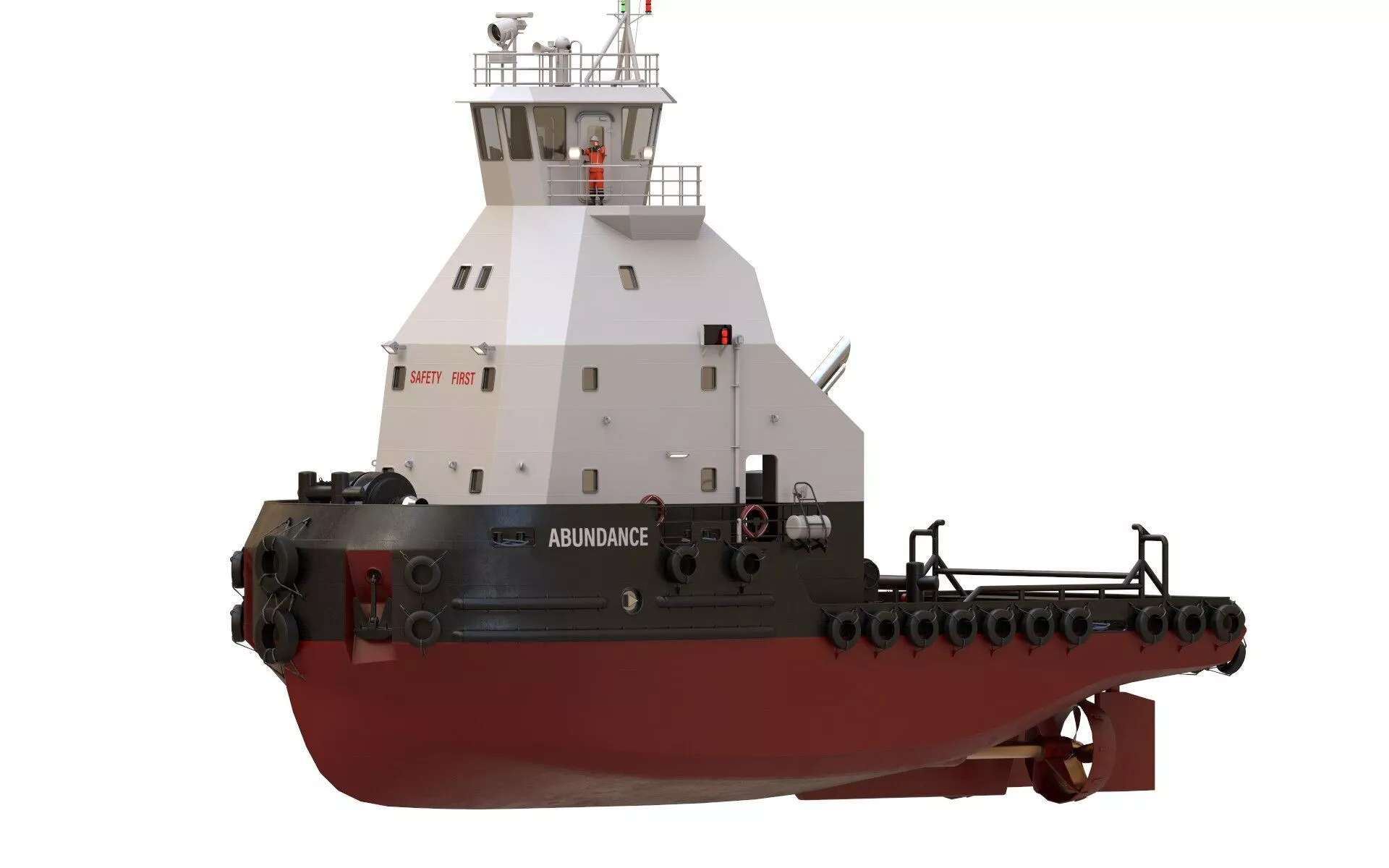 Articulated tug boat BW 3D model