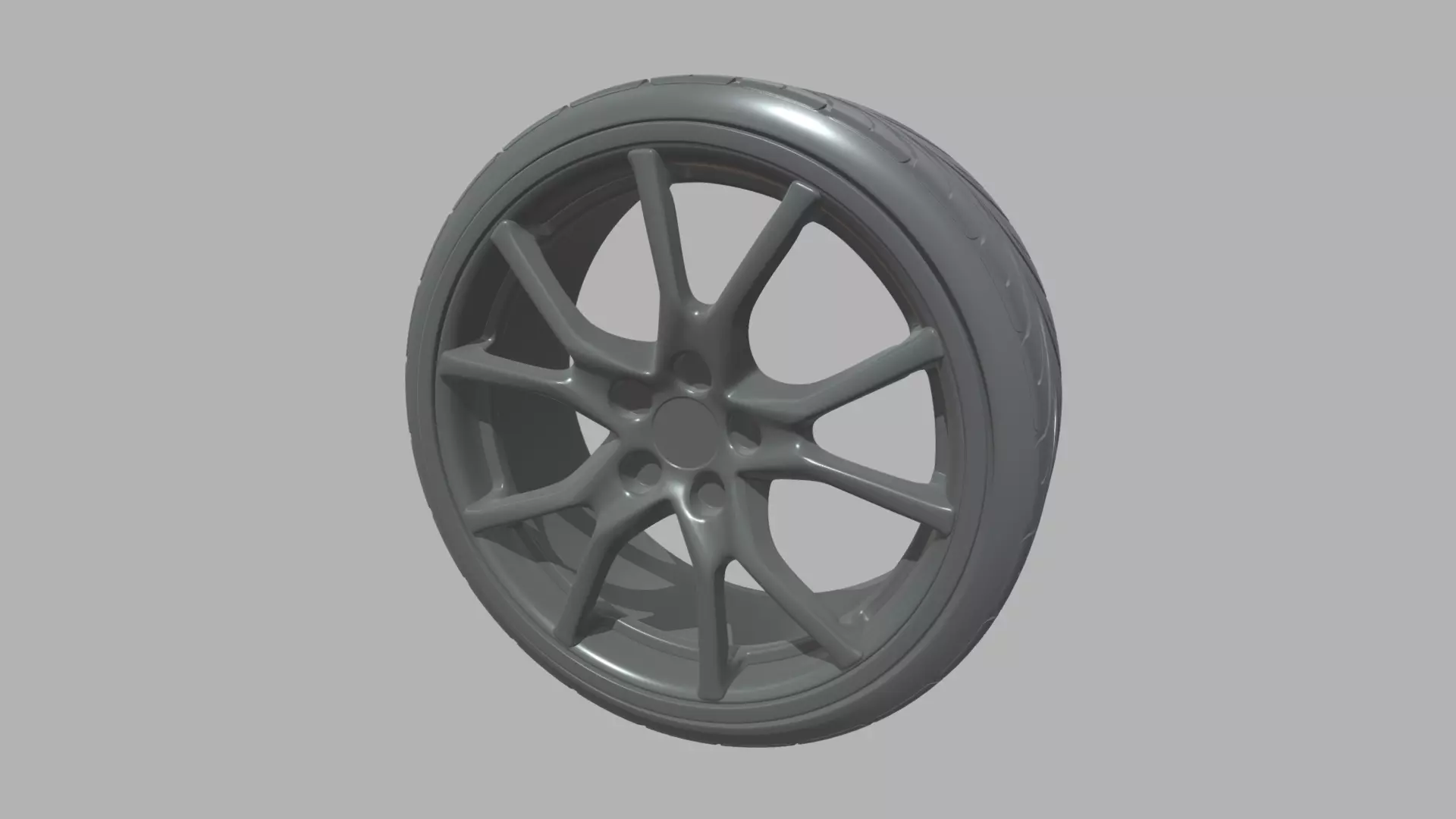 Wheel 04 Low-poly 3D model