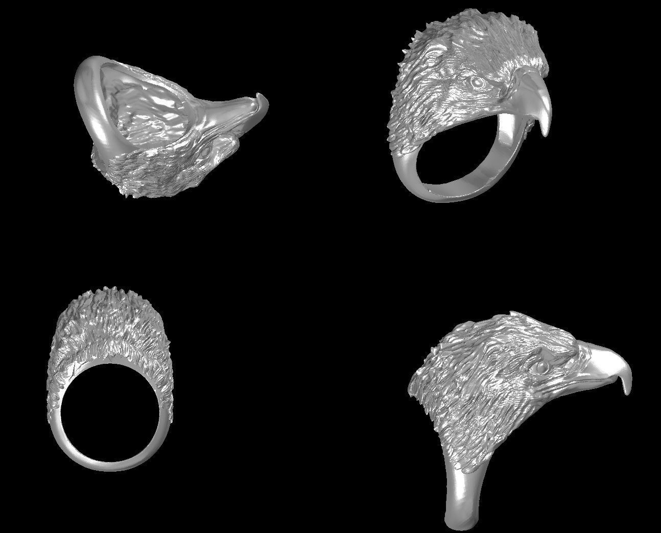 Eagle Ring 3D print model_1
