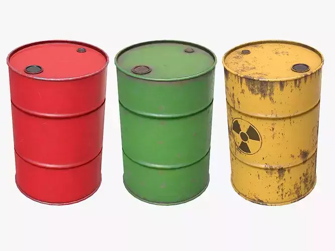 Metal Barrels Game Ready PBR