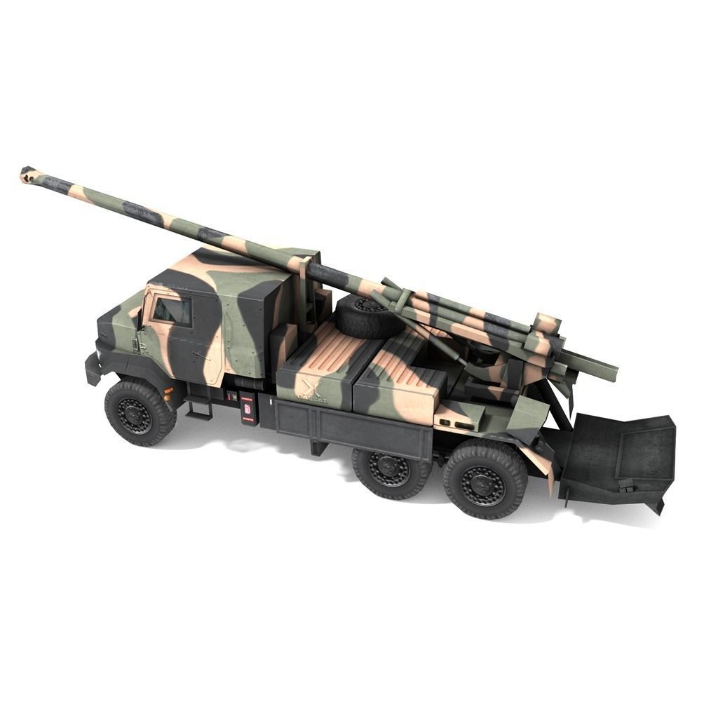 CAESAR Self-Propelled Howitzer Low-poly 3D model_5