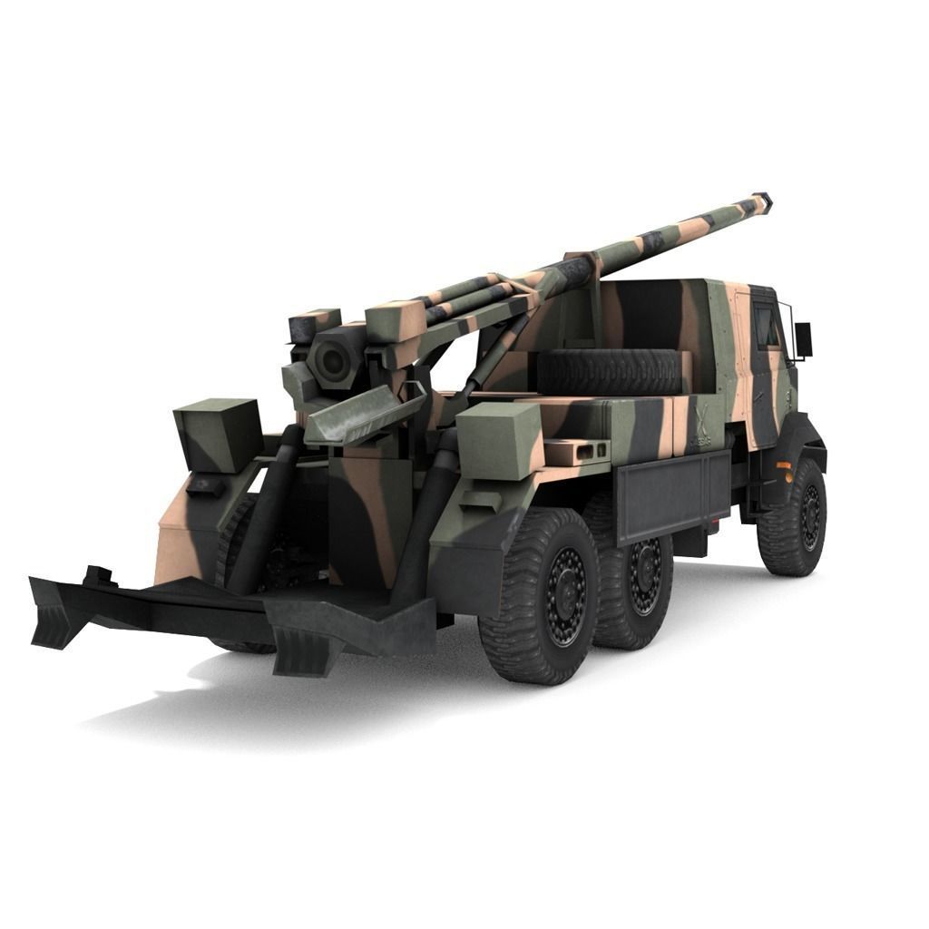 CAESAR Self-Propelled Howitzer Low-poly 3D model_1