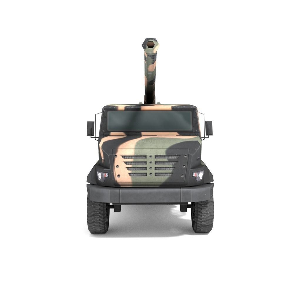 CAESAR Self-Propelled Howitzer Low-poly 3D model_8