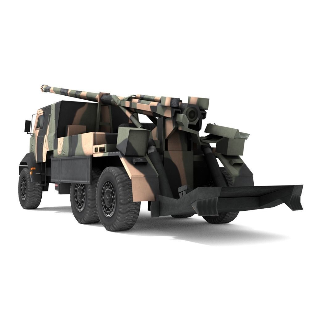 CAESAR Self-Propelled Howitzer Low-poly 3D model_6