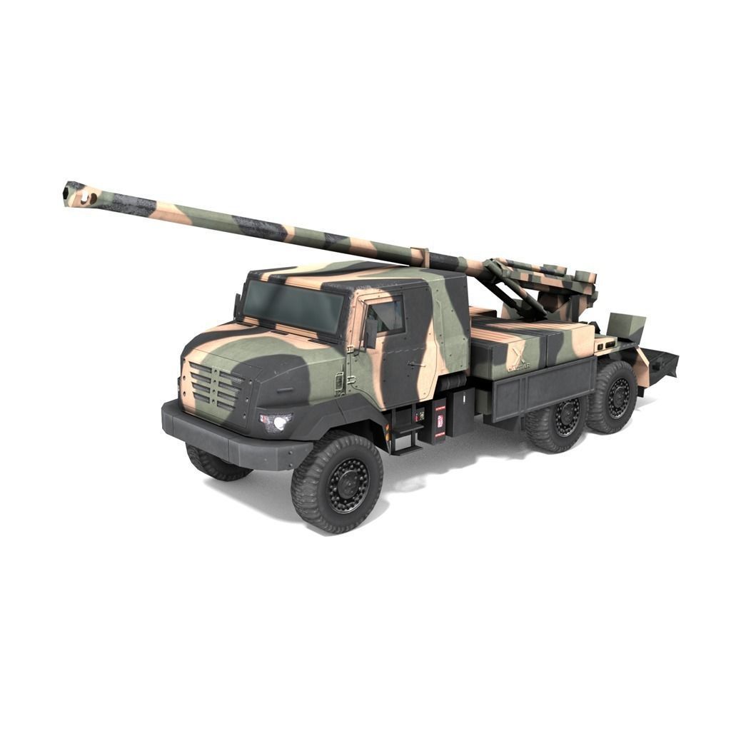 CAESAR Self-Propelled Howitzer Low-poly 3D model_2