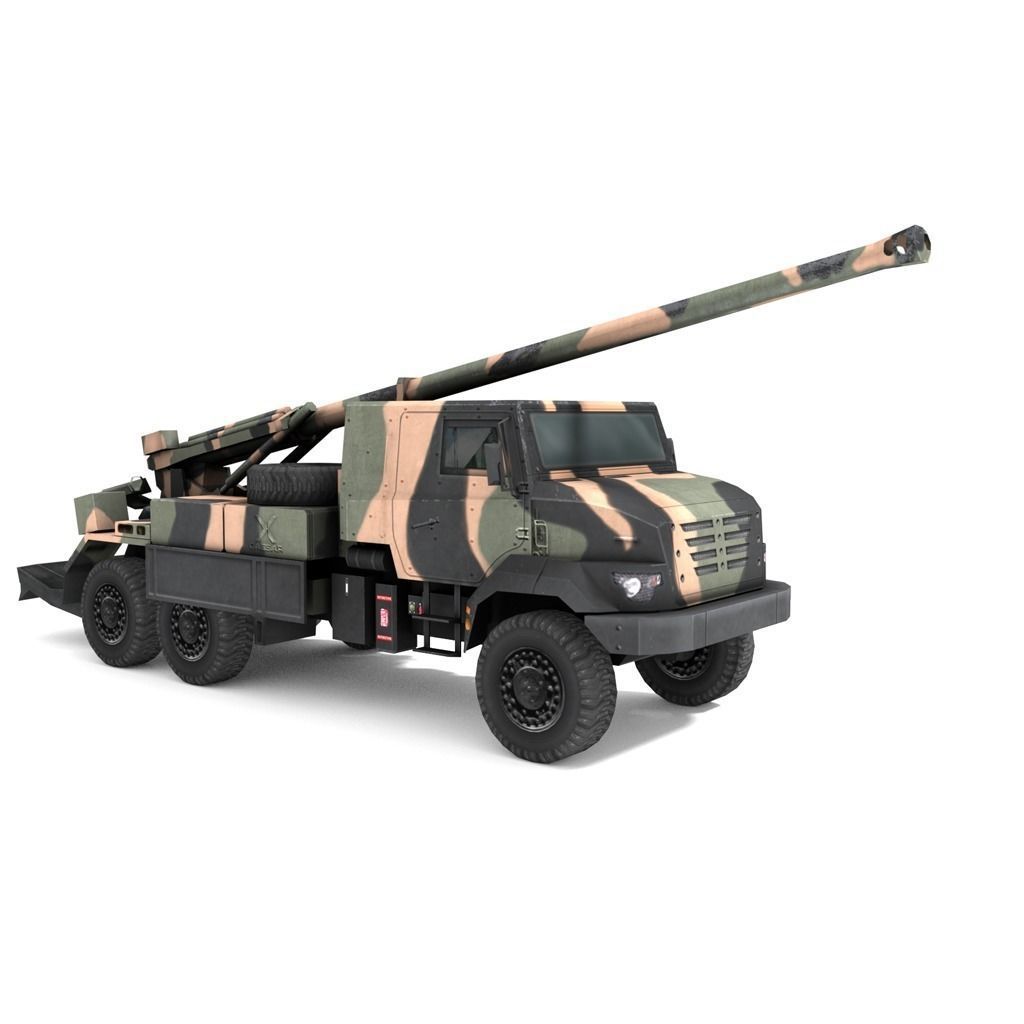 CAESAR Self-Propelled Howitzer Low-poly 3D model_3