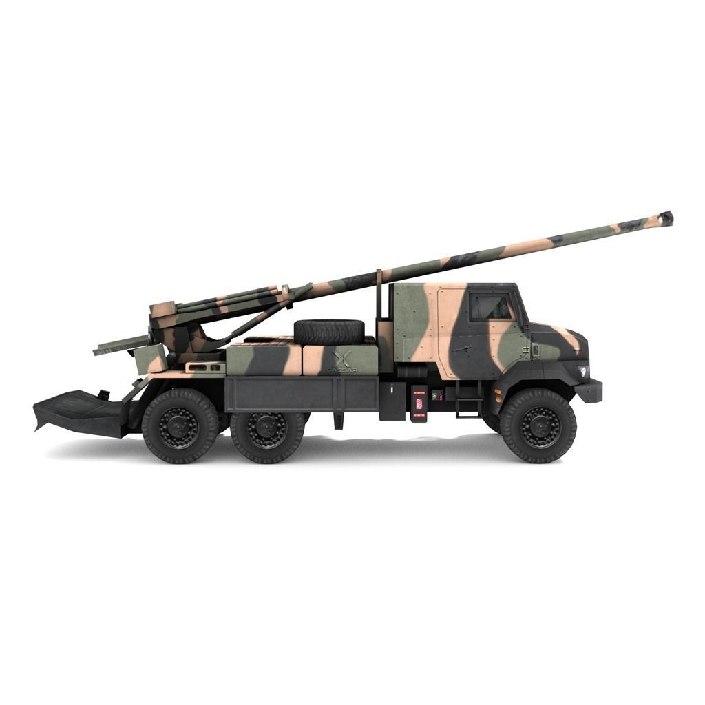 CAESAR Self-Propelled Howitzer Low-poly 3D model_7