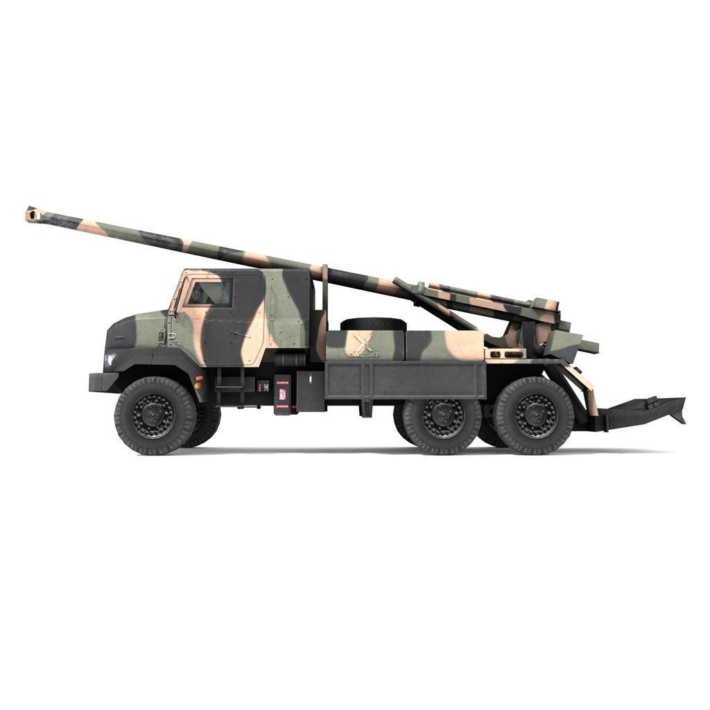 CAESAR Self-Propelled Howitzer Low-poly 3D model_4