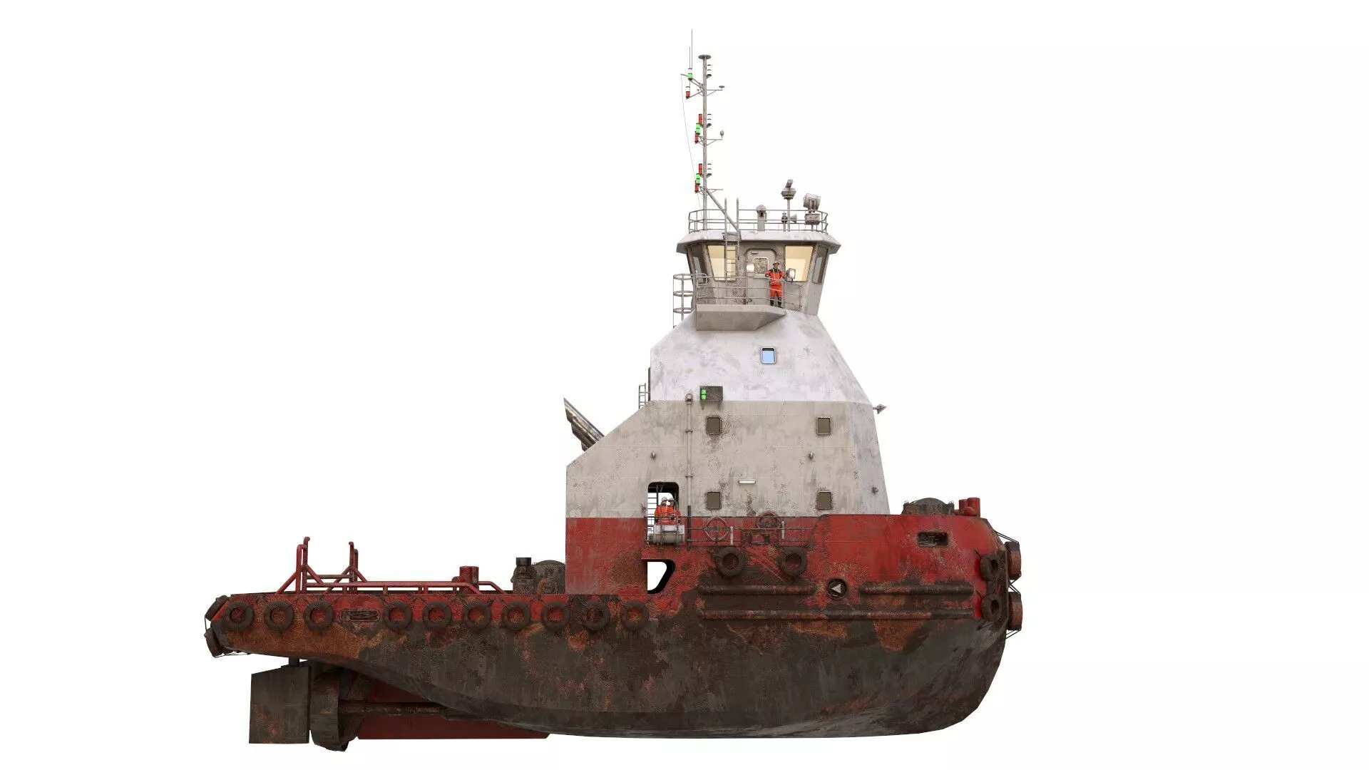 Articulated tug boat Rust 3D model
