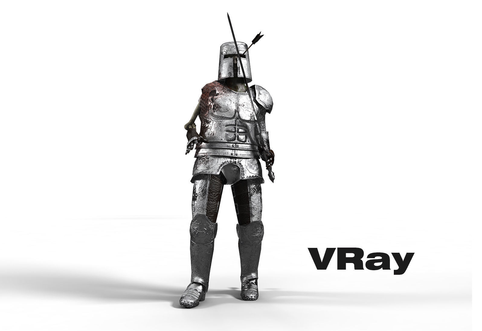 Dead Knight Rigged PBR Character Low-poly 3D model_8