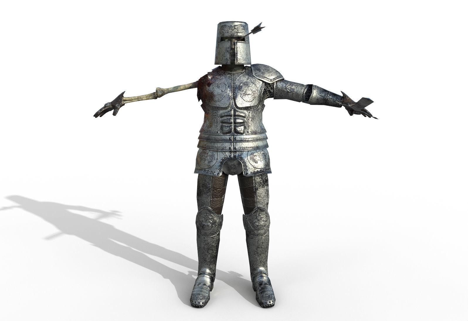 Dead Knight Rigged PBR Character Low-poly 3D model_1