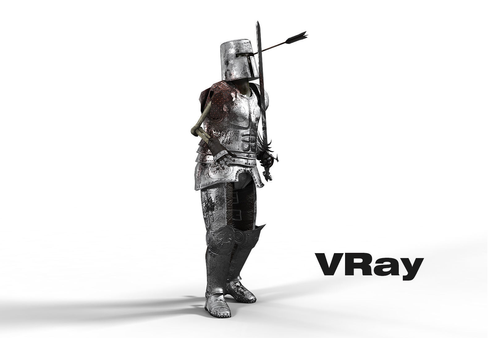 Dead Knight Rigged PBR Character Low-poly 3D model_7