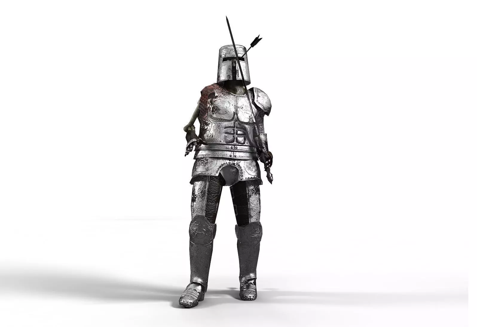Dead Knight Rigged PBR Character Low-poly 3D model_0