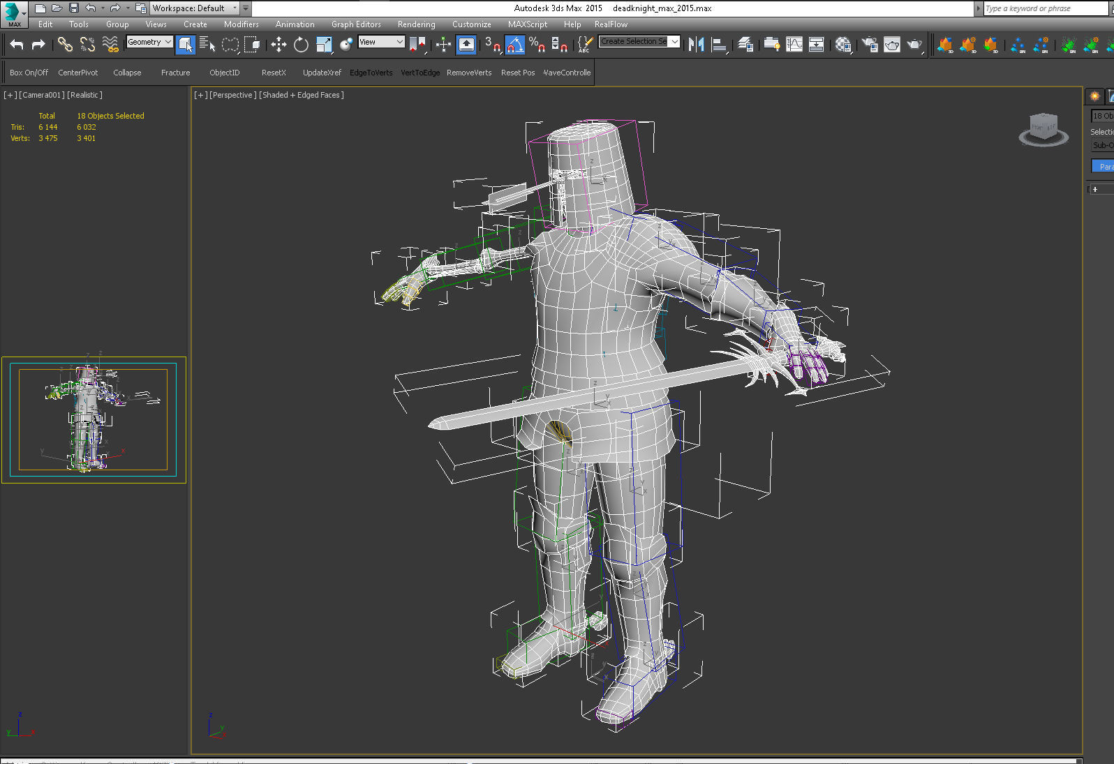 Dead Knight Rigged PBR Character Low-poly 3D model_9