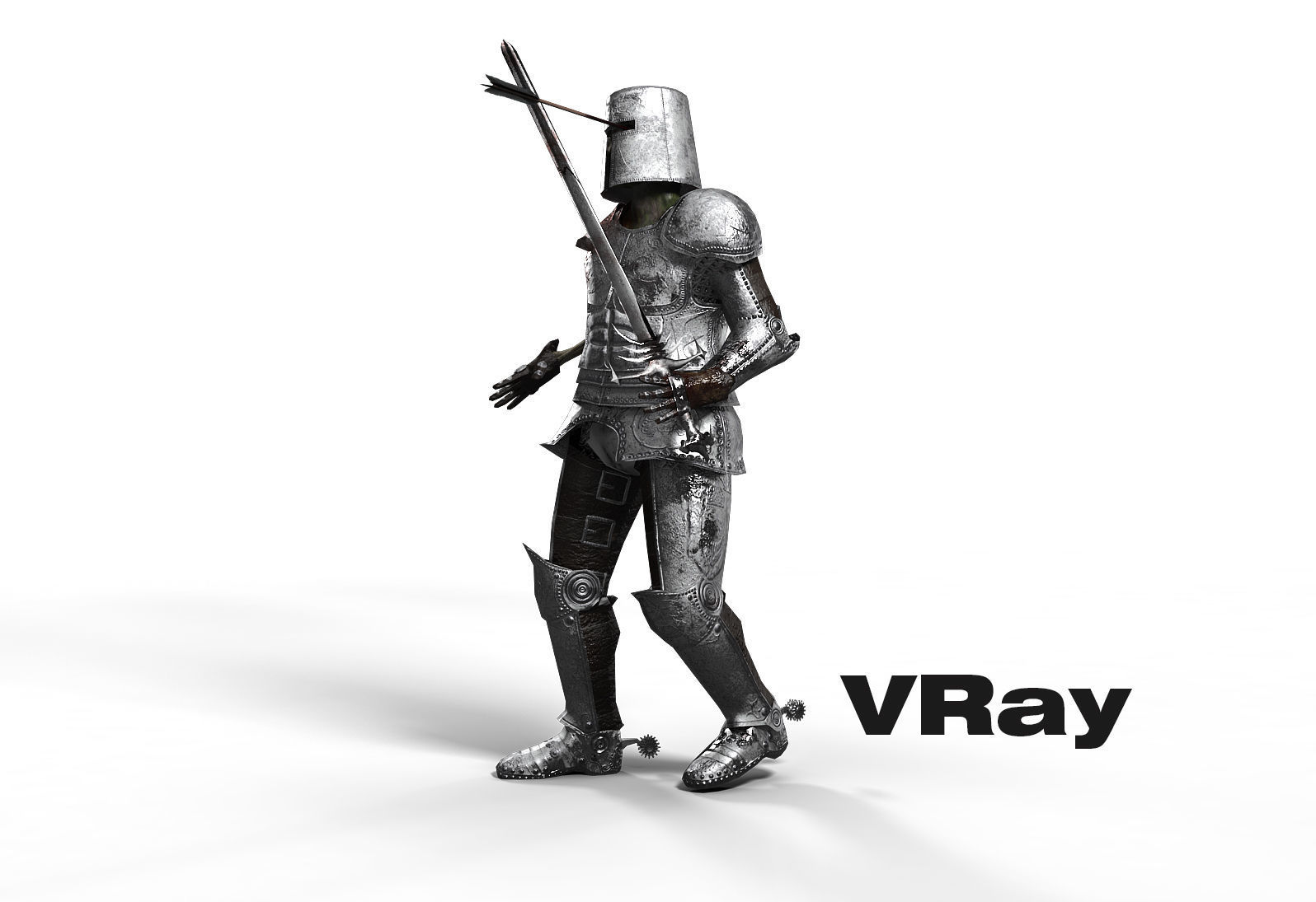 Dead Knight Rigged PBR Character Low-poly 3D model_6