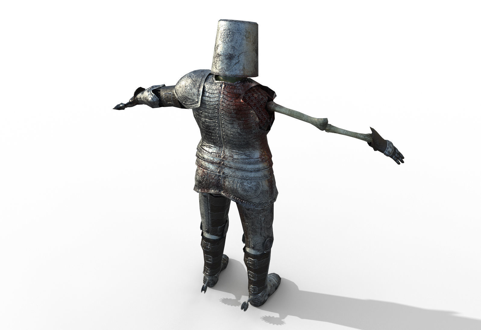 Dead Knight Rigged PBR Character Low-poly 3D model_4