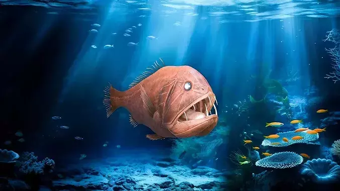 Realistic Fangtooth Fish